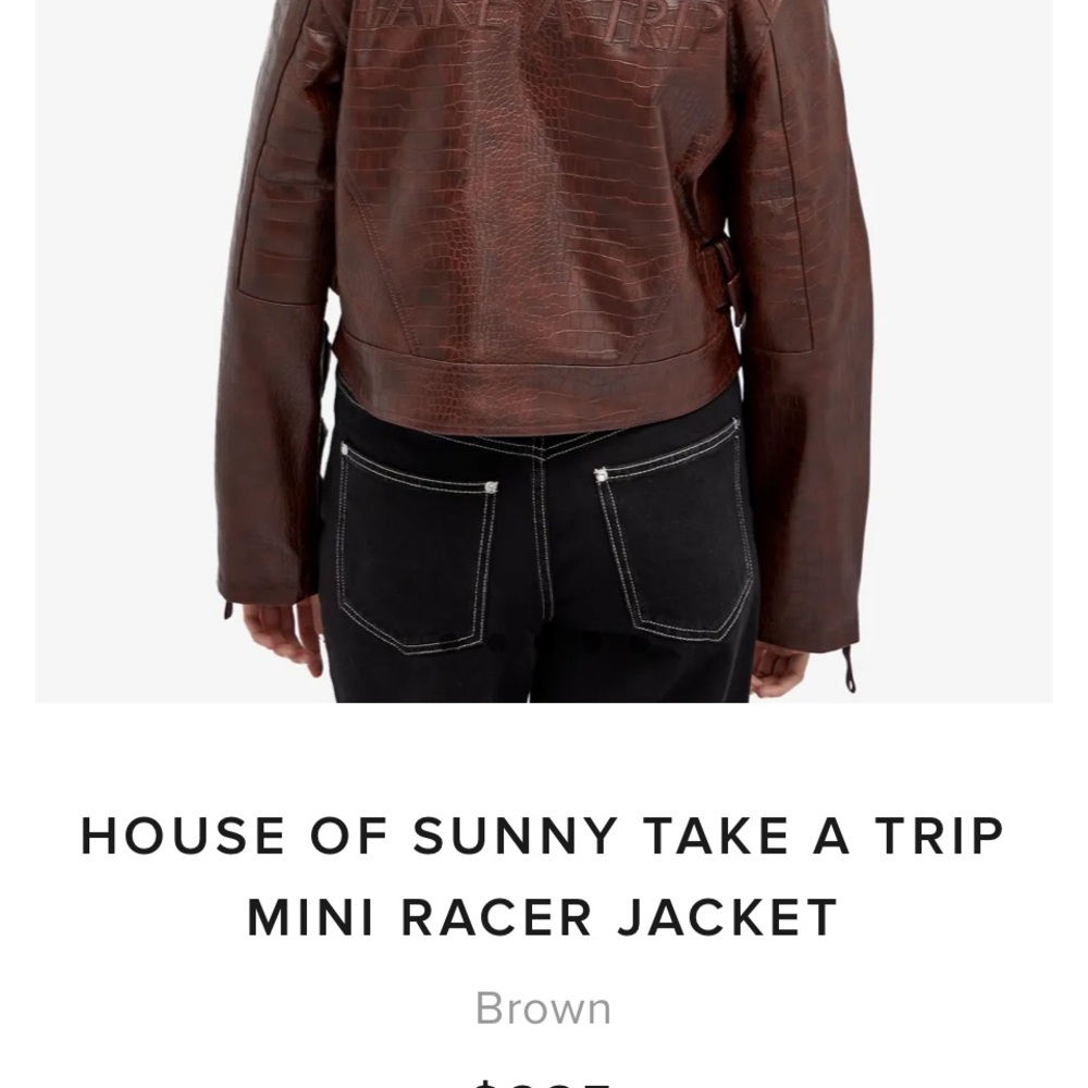 House of Sunny take a trip racer Brown Jacket - Picture 14 of 15